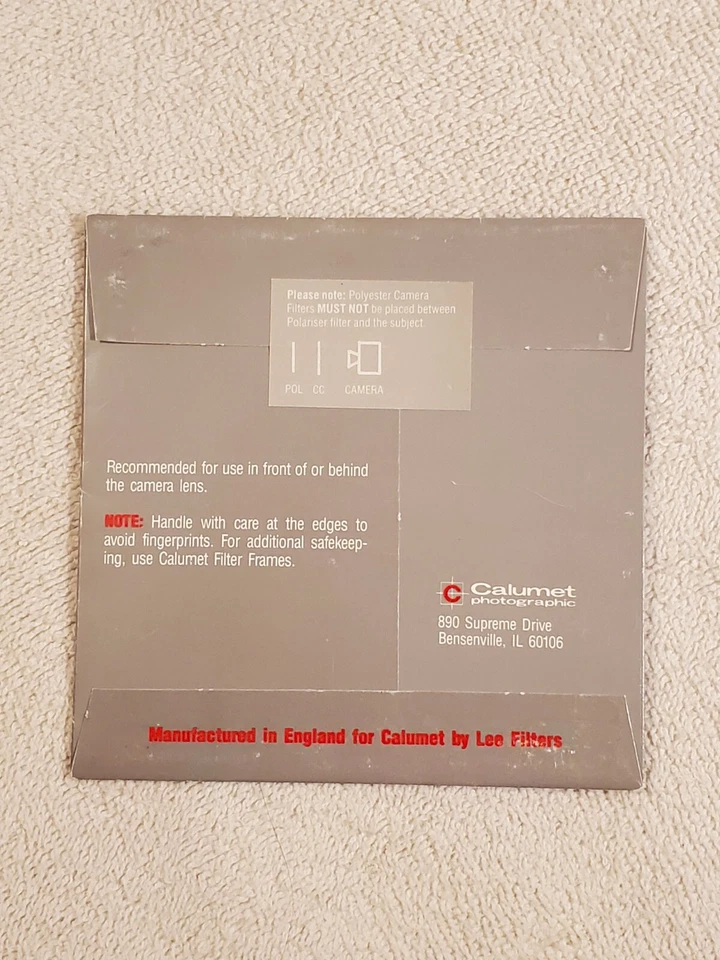 Calumet 4x4" CC05M Magenta Color Compensating Filter New Old Stock, Large Format - Image 2 of 2