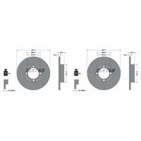 2X Textar PRO Bremsscheiben 211Mm Voll Vorne Passend FüR Daihatsu Cuore Hijet SP