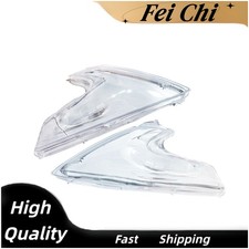 A Set Front Headlight Lens Cover +Glue For Ni...