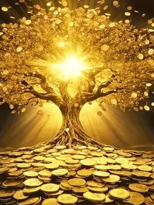 Golden Tree Diamond Painting Kit 5D 12 x 16 Inch DIY Landscape Craft