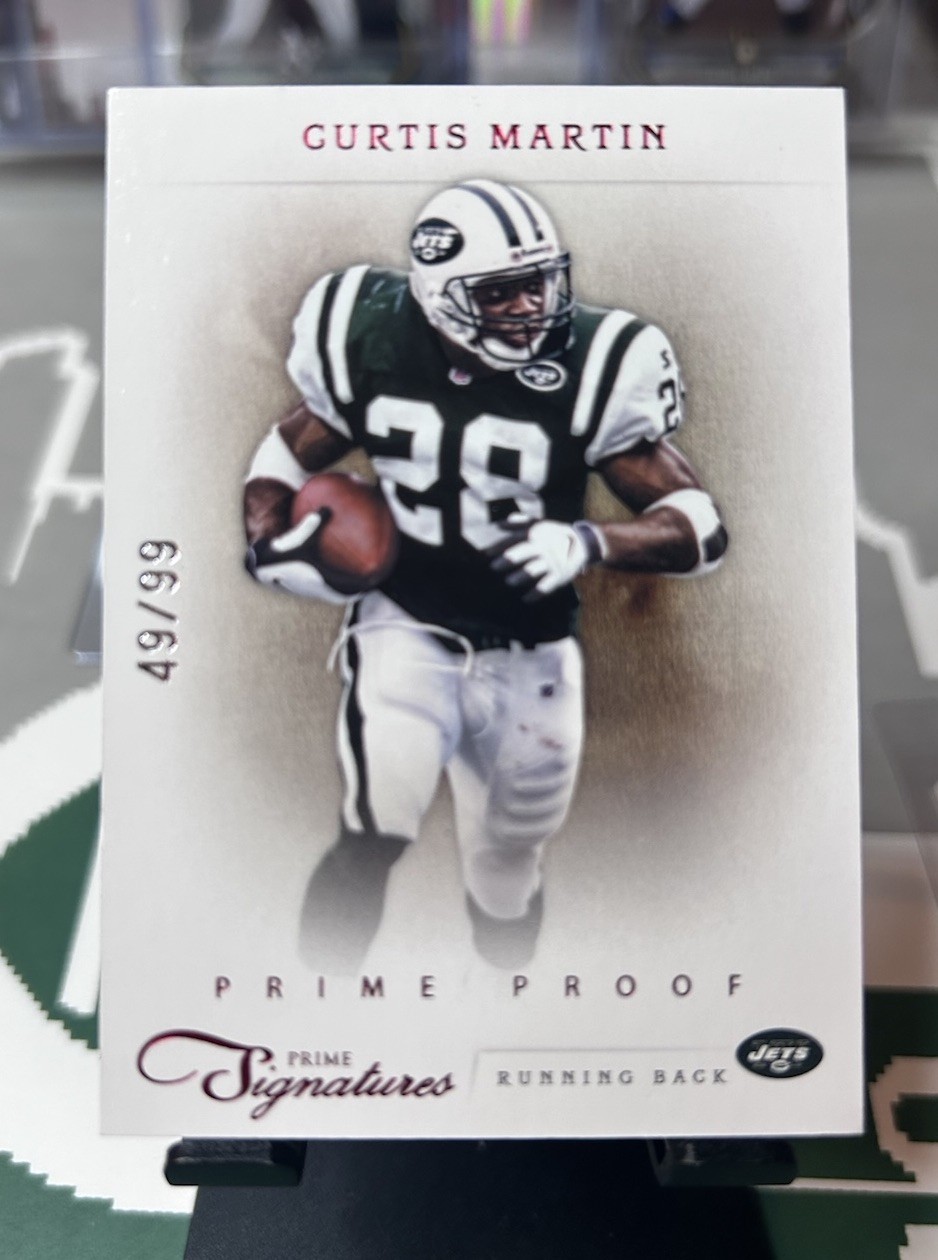 2011 Panini Prime Signatures - Curtis Martin #37 Prime Proof Red /99