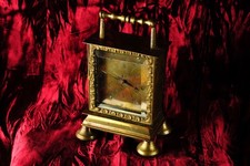 antike engl. Tischuhr/Reiseuhr, Messing, sign. ‘Jos Bennett Falmouth’, 1750-1780