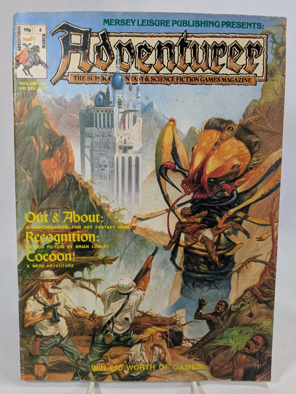 Adventurer Magazine #8 (Mersey Leisure, 1987) - TTRPG - MERP - Brian Lumley