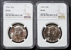 Two 1964 Kennedy Halves, NGC Proof 67