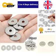 Metal Washers 50 Pcs - M6 Flat Washers for Indoor Outdoor Use