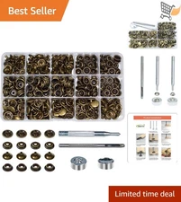 Heavy Duty Metal Snap Fasteners Kit 70 Sets 15mm for Leather Crafts Sewing
