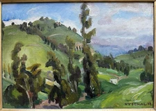 Edouard Vysekal Original Painting Art California Modernist Expression Landscape