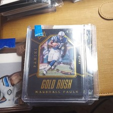 Panini Black Gold 2016 Marshall Faulk Colts Gold Rush Holo Gold #RU11 /225