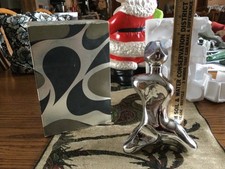 Vintage Avon Futura Excalibur Aftershave 5 fl oz Silver Chrome Figure Decanter