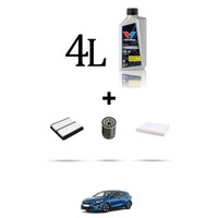 Hoffcar Set Service 3 Filter Und 4L ÖL FüR Kia Cee D Iii (Cd) 1.0 T-Gdi 74Kw D