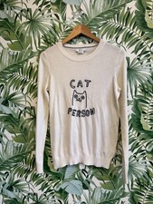 Boden white long sleeve thin jumper size M