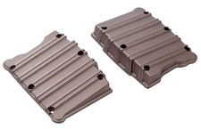 Arlen Ness 10-Gauge Titanium Rocker Box Covers (18-257)