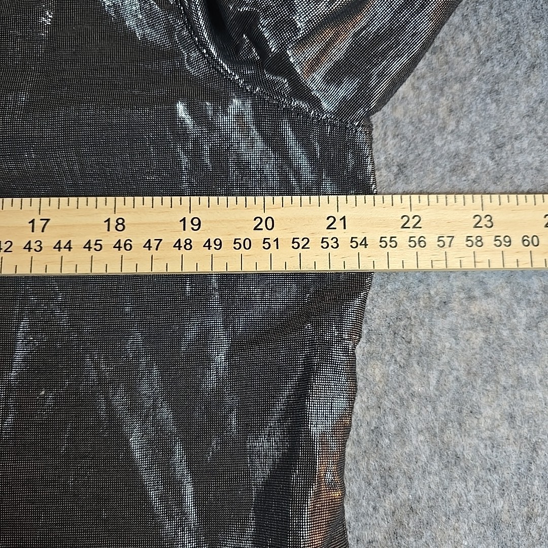 Ruby Rd Size 14 Silver Metallic Blouse Button Up … - image 8