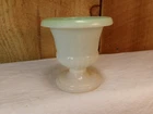 Vintage Akro Agate Miniature Light Green & White Milk Glass 3" Urn Style Planter