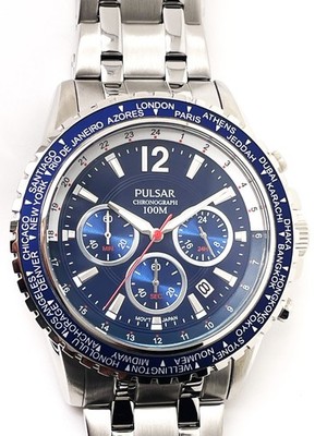 PULSAR by Seiko MEN'S VD53-X156 NOT-WORKING 100M CHRONOGRAPH ANALOG WATCH PT3579