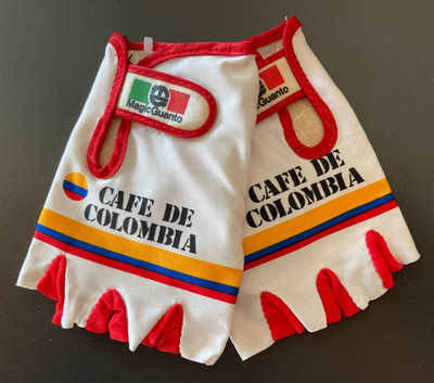 N.O.S! Handschuhe CAFE DE COLOMBIA Herrera 80er (Größe L) MagicGuanto Vintage Gloves