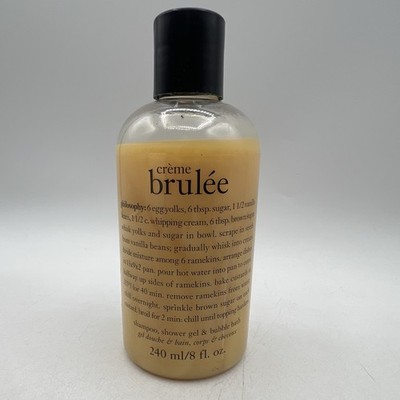 Philosophy CREME BRULEE 8 fl oz 3-in-1 Shampoo Shower Gel Bubble Bath