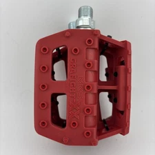 MKS Grafight-XX Pedals 9/16" Concave Fiberglass/Composite Body Molded Pins Red