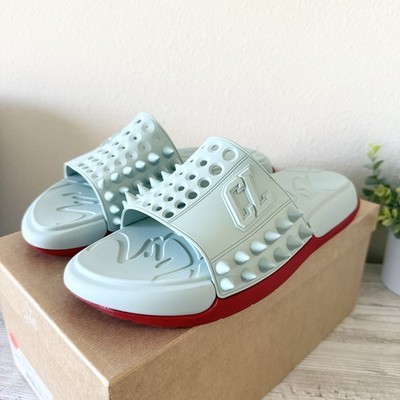 New Christian Louboutin Take It Easy Men Flat Pool Slides size EU