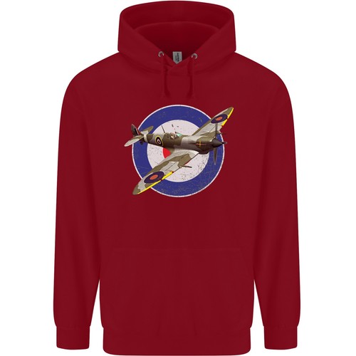 Spitfire MOD RAF WWII Fighter Plane British Childrens Kids Hoodie - Picture 4 of 39
