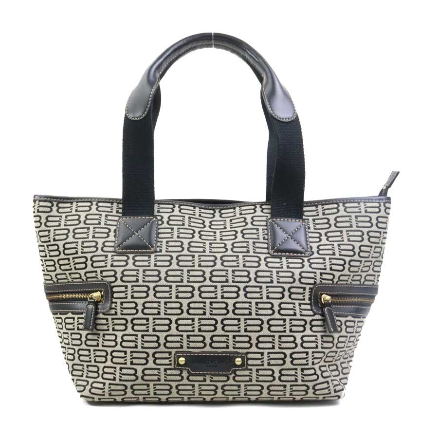 Borsa a mano originale BALENCIAGA nera/grigio tela/pelle - h31794n