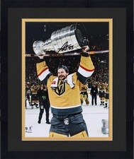 Framed Adin Hill Golden Knights Signed '23 Stanley Cup Champs 8x10 Raising Photo