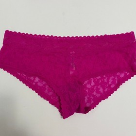 Victoria's Secret Lace Bra and Panty Set Pink  Padded Underwire Cheeky Lingerie