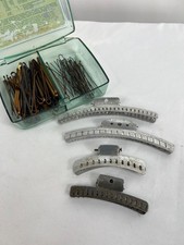 Vintage Metal Wave Clips  Retro Bobby Pins Assortment Lot