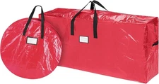 Christmas Tree Wreath Storage Bags Set Of 2 For 9 Ft Large Red Holiday Decor