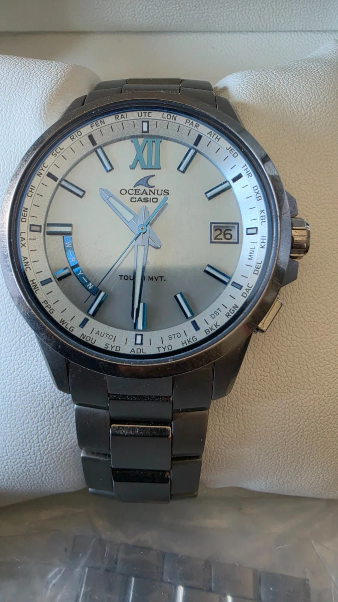 Reloj para hombre CASIO OCW-T150-2AJF OCEANUS línea de producción premium resistente solar