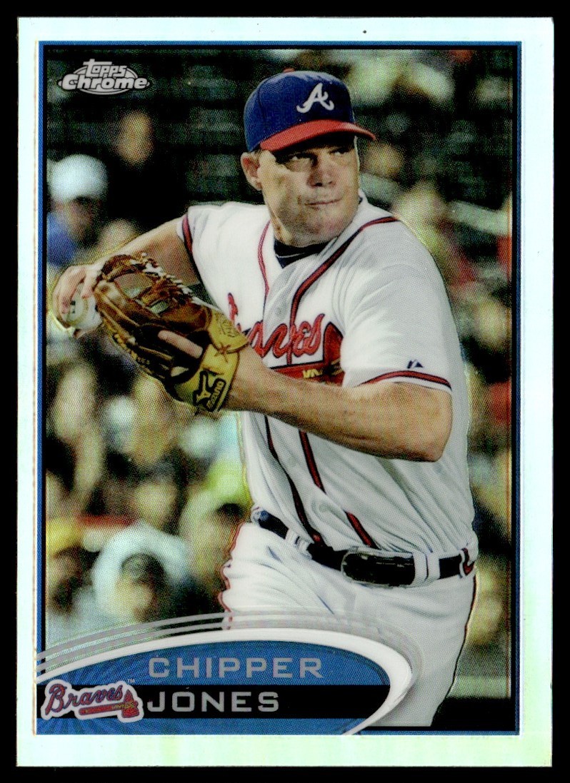 2012 Topps Chrome Refractors Chipper Jones Atlanta Braves #96