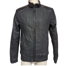 Fried Denim NYC Men's Quilted Faux Leather Moto Jacket XL — listing 5