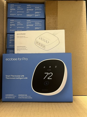 #ad “10 PACK ” ecobee Smart Thermostat LITE Digital Control w Power Extender Kit $800.00