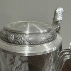Beer Steins -Set of 2 Vintage Etched Glass Pewter Lids Deer Design W. Germany 7" — photo 4
