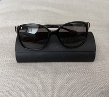 Prada SPR 01O Sunglasses Black Butterfly Frame Made in Italy