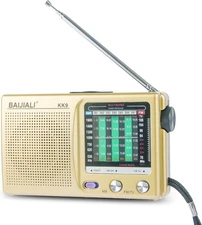 Portable Radio AM FM, Transistor Radio, Plug in Wall or Battery Operated Radio