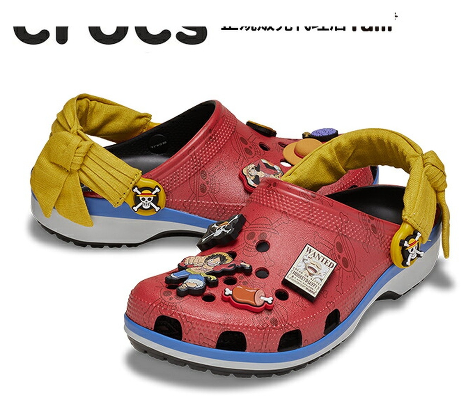 Crocs ONE PIECE Luffy Classic Clogs 212125-90H Unisex Casual Shoes Multi