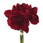 Kunstblume AMARYLLIS 32cm. BUND mit 3 künstlichen roten Amarillis. Rot DUNKELROT