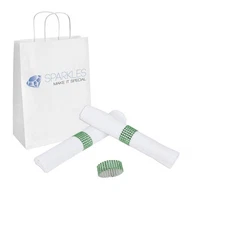 100 Green Rhinestone Napkin Rings 6 Row - diamond wedding party sash holder