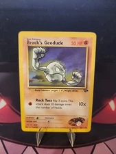 Brock's Geodude 68/132 Pokémon TCG Gym Challenge Unlimited  LP