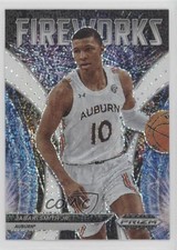 2022-23 Panini Prizm Draft Picks Fireworks White Sparkle Jabari Smith Jr 10y3