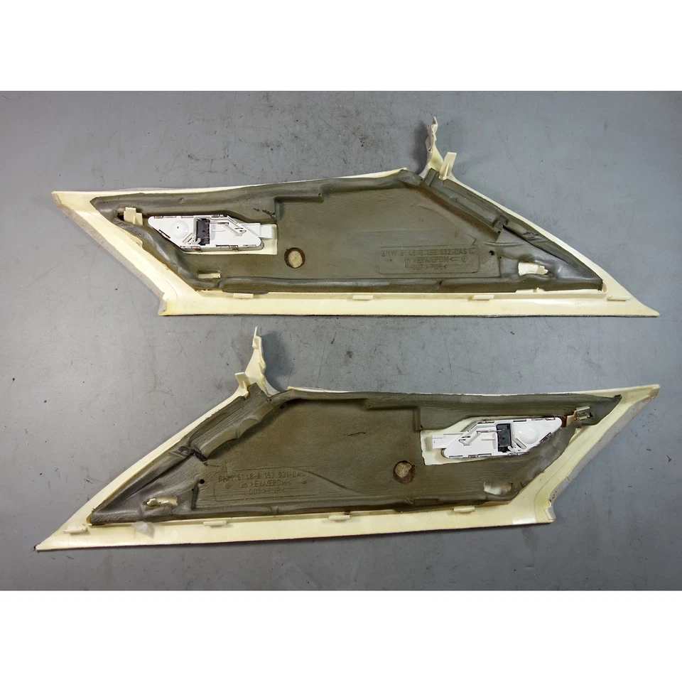 Par de cubiertas traseras de pilar C gris para BMW E36 serie 3 cupé 1994-1999 dañadas OEM Foto 2 de 4