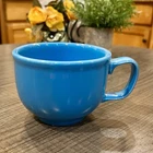 FIESTAWARE Jumbo Mug Peacock Blue Retired Coffee 18 Oz Soup Cup Bowl Fiesta