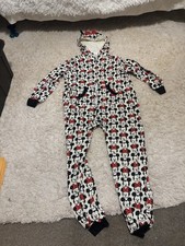 XL Disney Minnie Mouse Zip Up hooded one  piece bodysuit