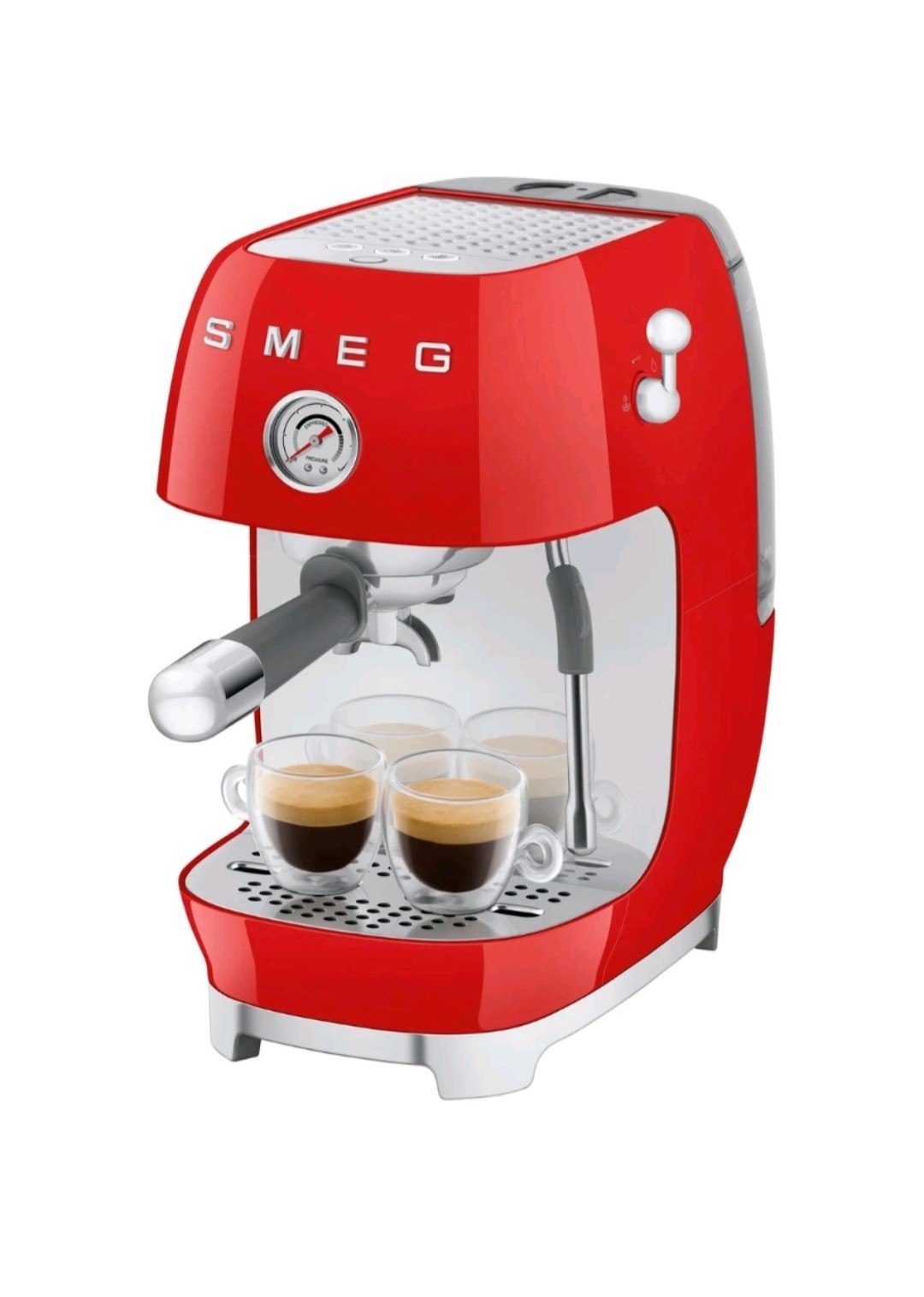 SMEG NEU Kaffee- Espressomaschine Siebträger Cold Brew-Funktion Rot ECF03RDEU
