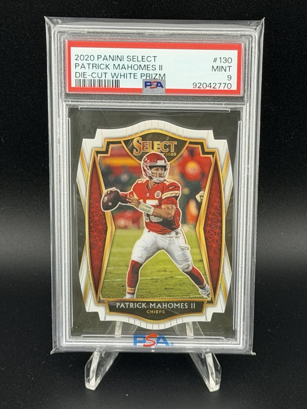 2020 Select PATRICK MAHOMES Die-Cut White Prizm PSA 9 MINT Chiefs view 1