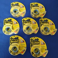 7 Pack Scotch Removable Double-Sided Tape .75"X200"