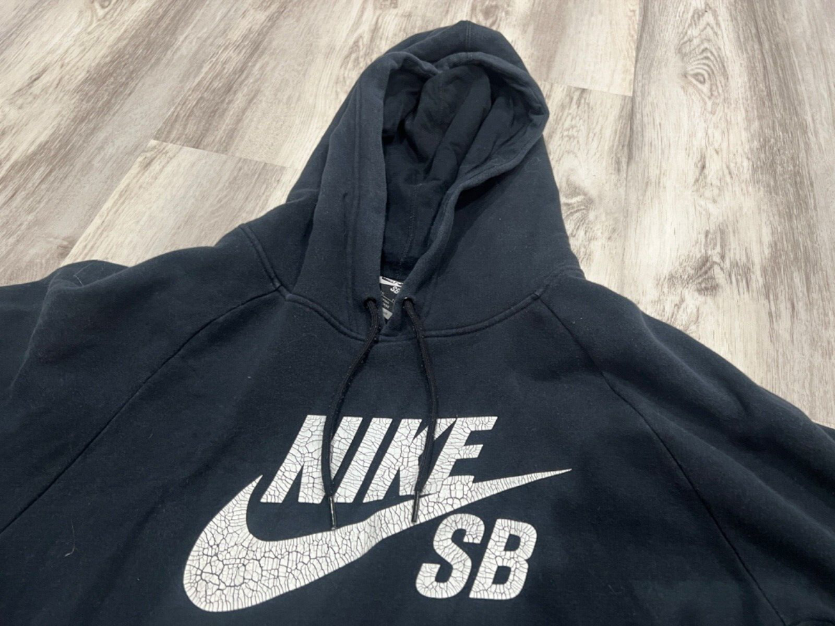 Nike SB Premium Fleece Hoodie Black Crackle X-Large Skate Bmx Surf