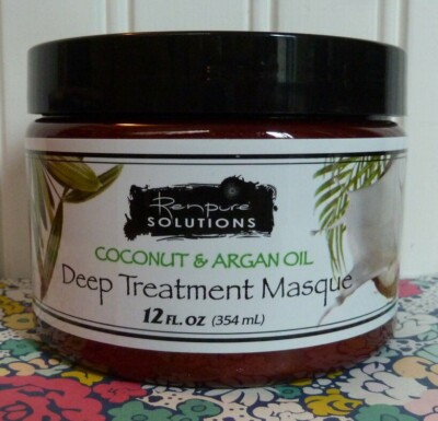 RENPURE COCONUT & ARGAN OIL DEEP TREATMENT HAIR MASK 12 OZ MASQUE