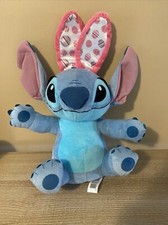 Plush Disney LILO Stitch Easter Stitch Stuffed Animal 14"in Tall Blue Easter